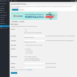 Page screenshot: SendGrid SMTP