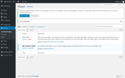 Page screenshot: Plugins &lsaquo; Test site &mdash; WordPress