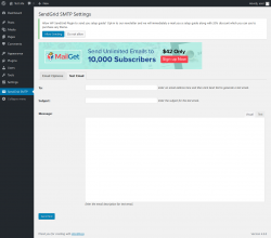 Page screenshot: SendGrid SMTP &rarr; Test Email