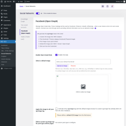 Page screenshot: SEO → Social Networks → Facebook (Open Graph)