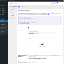 Page screenshot: SEO → Social Networks → Facebook (Open Graph)