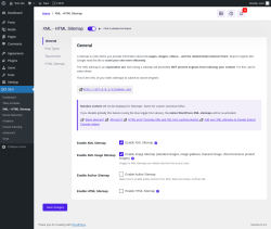 Page screenshot: SEO → XML – HTML Sitemap