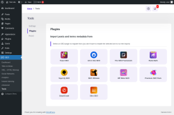 Page screenshot: SEO → Tools → 
                    Plugins                