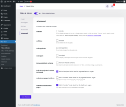 Page screenshot: SEO → Titles & Metas → Advanced