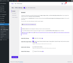 Page screenshot: SEO → XML – HTML Sitemap