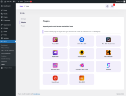 Page screenshot: SEO → Tools → 
					Plugins				