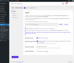 Page screenshot: SEO → XML – HTML Sitemap