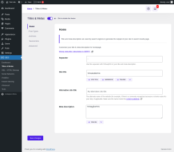 Page screenshot: SEO → Titles & Metas