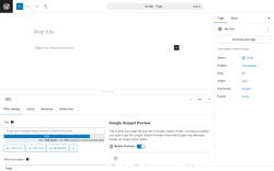 Page screenshot: Add Page ‹ Test site — WordPress