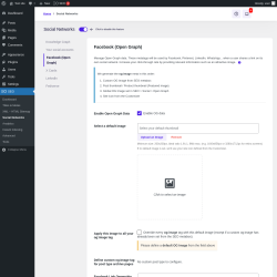 Page screenshot: SEO &rarr; Social Networks &rarr; Facebook (Open Graph)