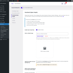 Page screenshot: SEO &rarr; Social Networks &rarr; Facebook (Open Graph)