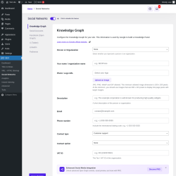 Page screenshot: SEO &rarr; Social Networks