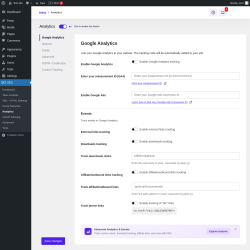 Page screenshot: SEO &rarr; Analytics