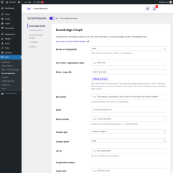 Page screenshot: SEO &rarr; Social Networks