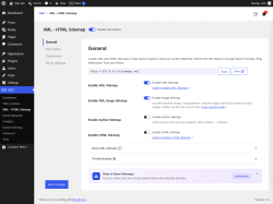 Page screenshot: SEO &rarr; XML &ndash; HTML Sitemap