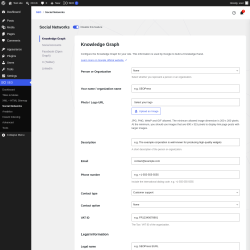 Page screenshot: SEO &rarr; Social Networks