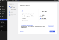 Page screenshot: Wizard &lsaquo; Test site &mdash; WordPress