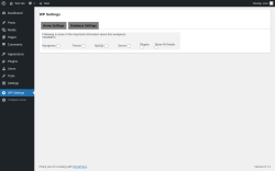 Page screenshot: WP Settings