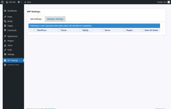 Page screenshot: WP Settings