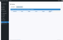 Page screenshot: WP Settings