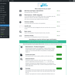 Page screenshot: WP Sheet Editor → Extensions
