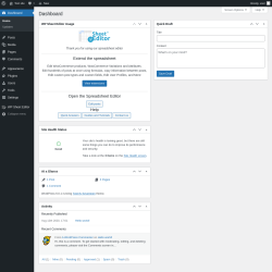 Page screenshot: Dashboard ‹ Test site — WordPress