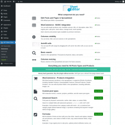 Page screenshot: WP Sheet Editor → Extensions