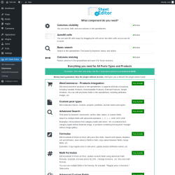 Page screenshot: WP Sheet Editor → Extensions