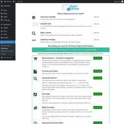 Page screenshot: WP Sheet Editor → Extensions