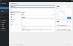 Page screenshot: WP Show Posts &rarr; Add New