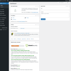 Page screenshot: Dashboard ‹ Test site — WordPress