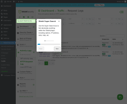 Page screenshot: Shield Security → Traffic
