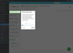Page screenshot: Shield Security → Reports