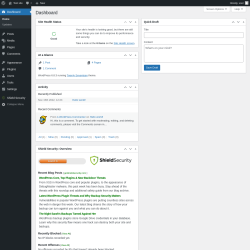 Page screenshot: Dashboard ‹ Test site — WordPress