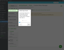 Page screenshot: Shield Security → Custom Rules