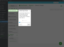 Page screenshot: Shield Security → Reports