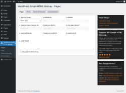 Page screenshot: WordPress Simple HTML Sitemap