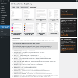 Page screenshot: WordPress Simple HTML Sitemap → Documentation
