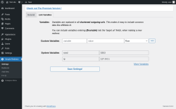 Page screenshot: Simple Redirect → Link Variables