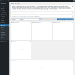 Page screenshot: Slimstat &rarr; Traffic Sources