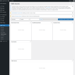 Page screenshot: Slimstat &rarr; Traffic Sources