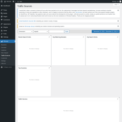 Page screenshot: Slimstat &rarr; Traffic Sources