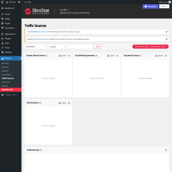 Page screenshot: Slimstat &rarr; Traffic Sources
