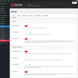 Page screenshot: Slimstat &rarr; Settings