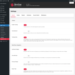Page screenshot: Slimstat &rarr; Settings