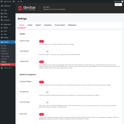 Page screenshot: Slimstat &rarr; Settings