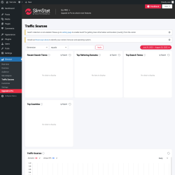 Page screenshot: Slimstat → Traffic Sources
