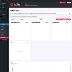 Page screenshot: Slimstat → Traffic Sources