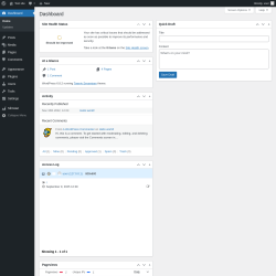 Page screenshot: Dashboard ‹ Test site — WordPress