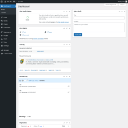 Page screenshot: Dashboard ‹ Test site — WordPress